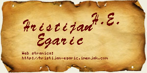 Hristijan Egarić vizit kartica